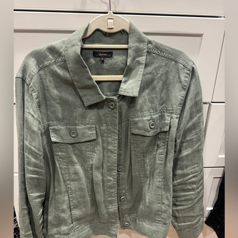 Quince 100% European Linen Jacket XL Like New - Picture 2 of 7